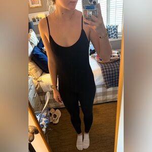 Free People Black Sleeveless Jumpsuit